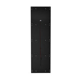 Oikiture Buffet Sideboard LED High Gloss Glass Door Black - 45-Degree Angle