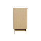 Oikiture Buffet Sideboard Storage Cabinet 4 Doors Cupboard Natural