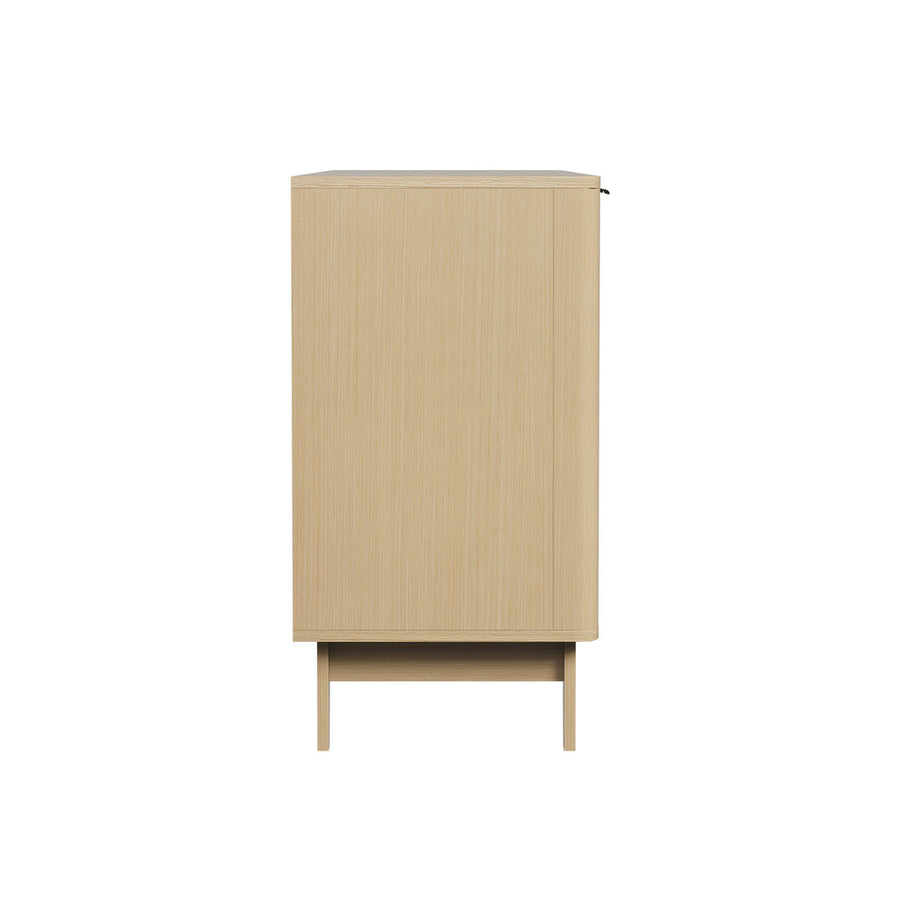 Oikiture Buffet Sideboard Storage Cabinet 4 Doors Cupboard Natural, image 3