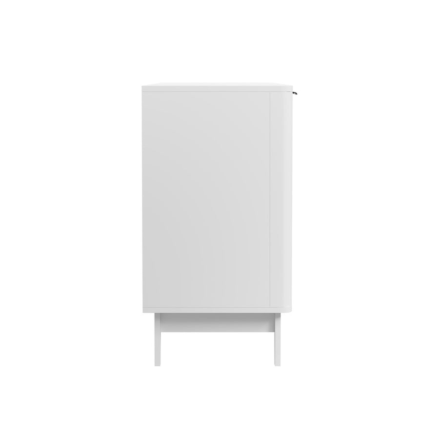 Oikiture Buffet Sideboard Storage Cabinet 4 Doors Cupboard White, image 10
