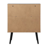 Oikiture Sideboard with Open Shelf and Glass Doors