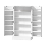 Oikiture Buffet Sideboard Cabinet 2 Doors Cupboard Pantry Kitchen Storage White