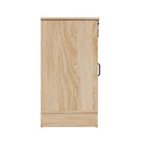 Oikiture Buffet Sideboard Cabinet Pantry Storage Cupboard Sliding Door Natural - Front View