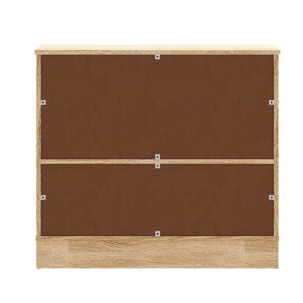 Oikiture Buffet Sideboard Cabinet Pantry Storage Cupboard Sliding Door Natural