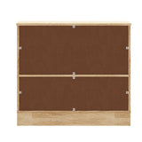 Oikiture Buffet Sideboard Cabinet Pantry Storage Cupboard Sliding Door Natural - Rear View