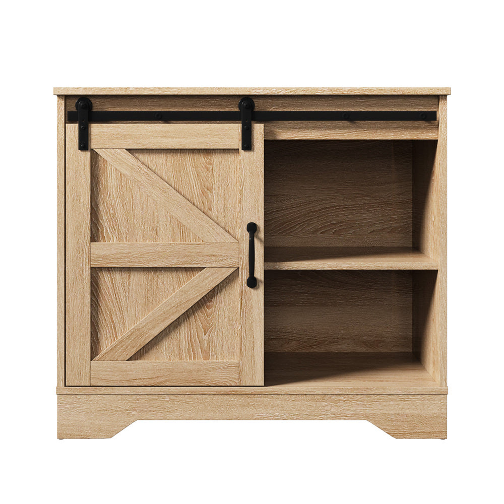 Oikiture 2x Buffet Sideboard Cabinet Storage Cupboard Oak