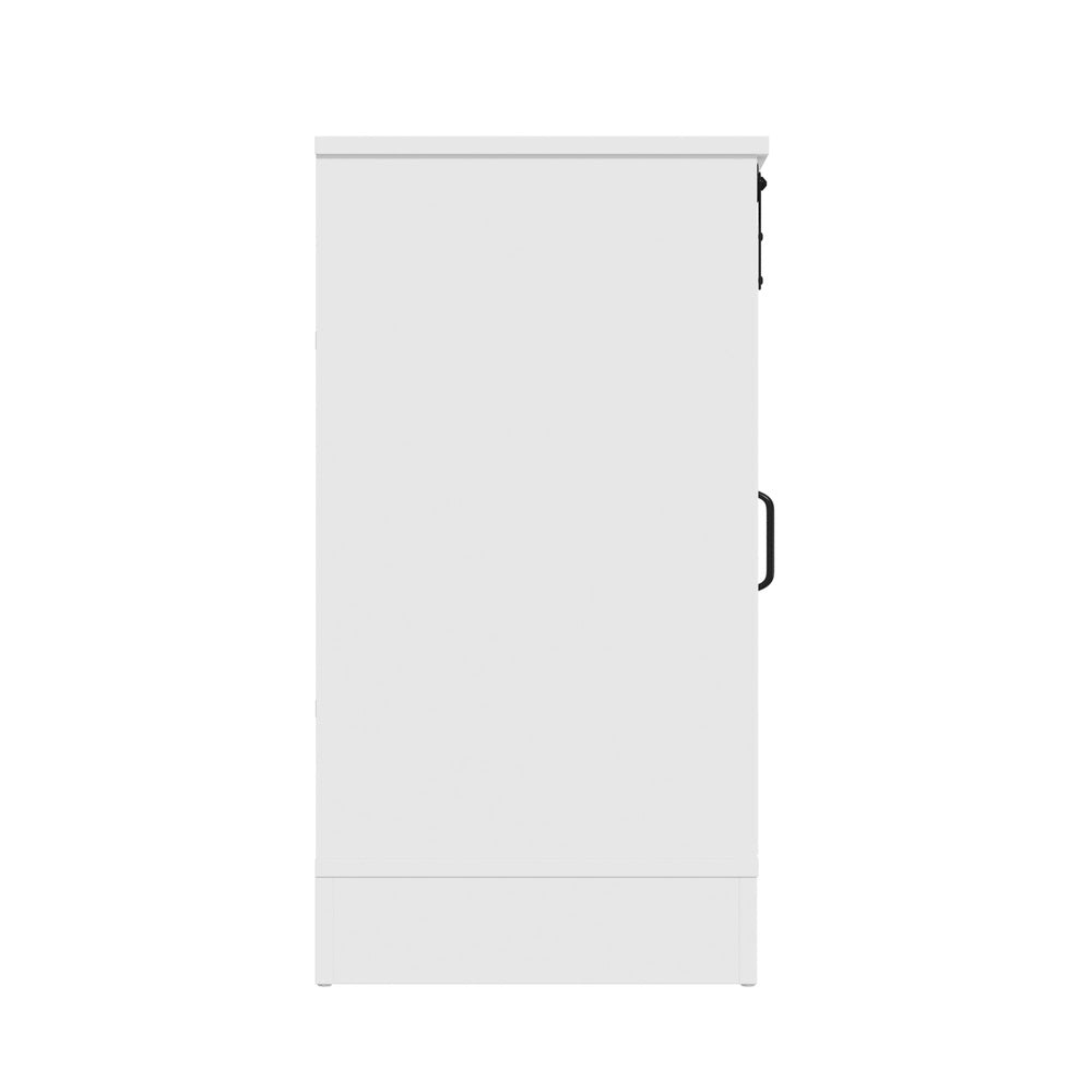 Oikiture 2x Buffet Sideboard Cabinet Storage Cupboard White