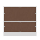 Oikiture 2x Buffet Sideboard Cabinet Storage Cupboard White - Close-Up Angle