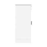 Oikiture Sideboard Buffet Wine Rack Sliding Door 5 Shelves White