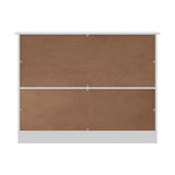 Oikiture Sideboard Buffet Wine Rack Sliding Door 5 Shelves White