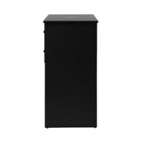 Oikiture Buffet Sideboard Kitchen Hallway Drawers Table Black
