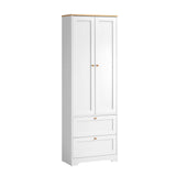 Oikiture Sideboard with Display Shelf and Drawer White