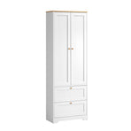 Oikiture Sideboard with Display Shelf and Drawer White