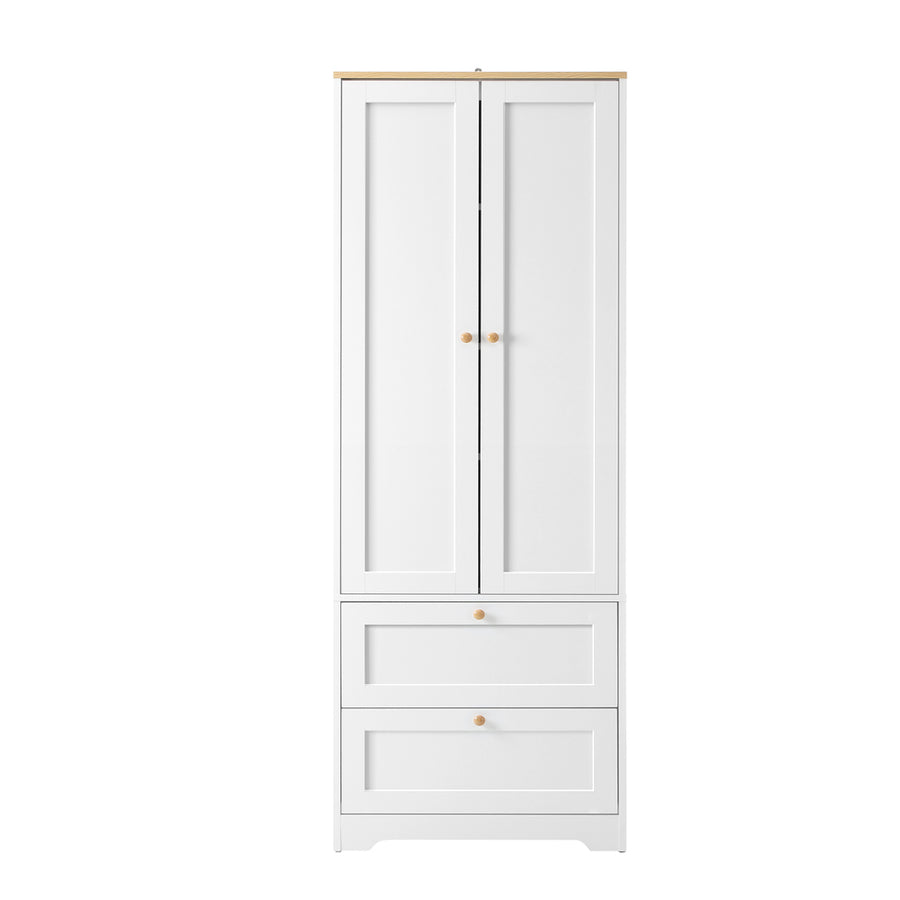 Oikiture Sideboard with Display Shelf and Drawer White, image 8