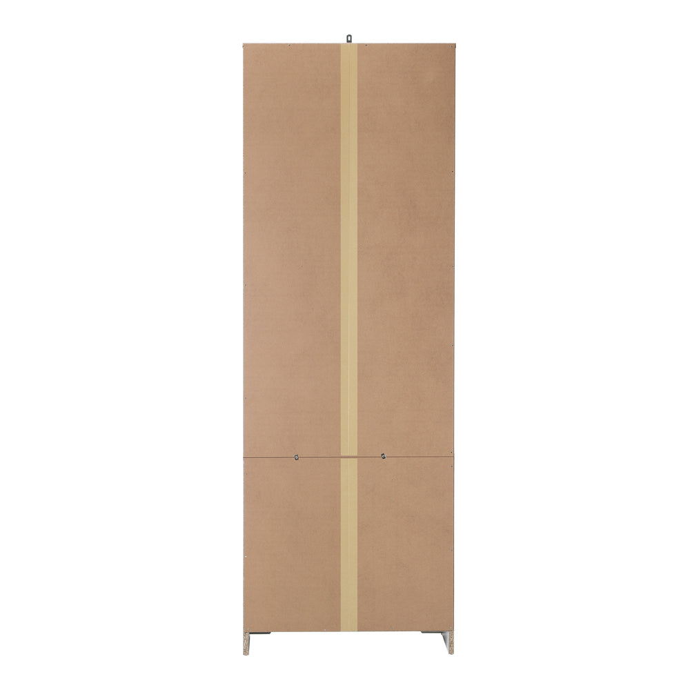 Oikiture Sideboard with Display Shelf and Drawer White