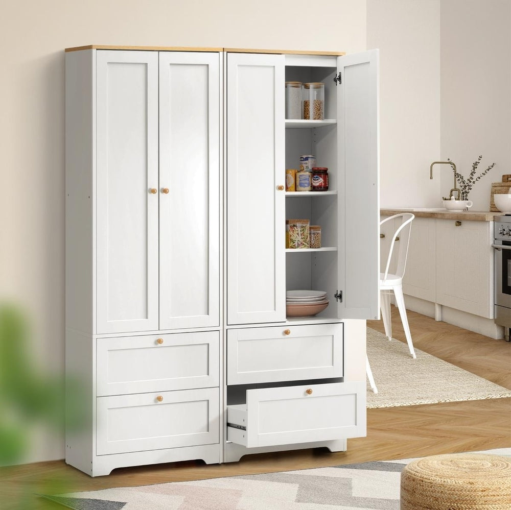 Oikiture 2x Buffet Sideboard Storage Cabinet Cupboard Hallway Wardrobe