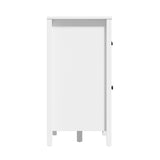 Oikiture Sideboard Buffet Storage Cabinet 3 Doors Cupboard Pantry Kitchen White - Top-Down View