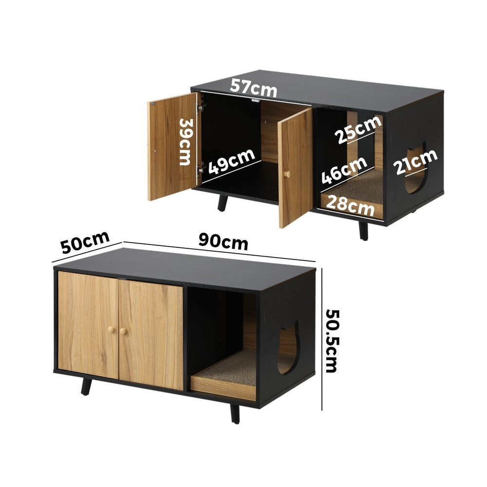 Alopet Wooden Sideboard with Scratcher Multi-Functional