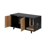 Alopet Wooden Sideboard with Scratcher Multi-Functional - Rear View