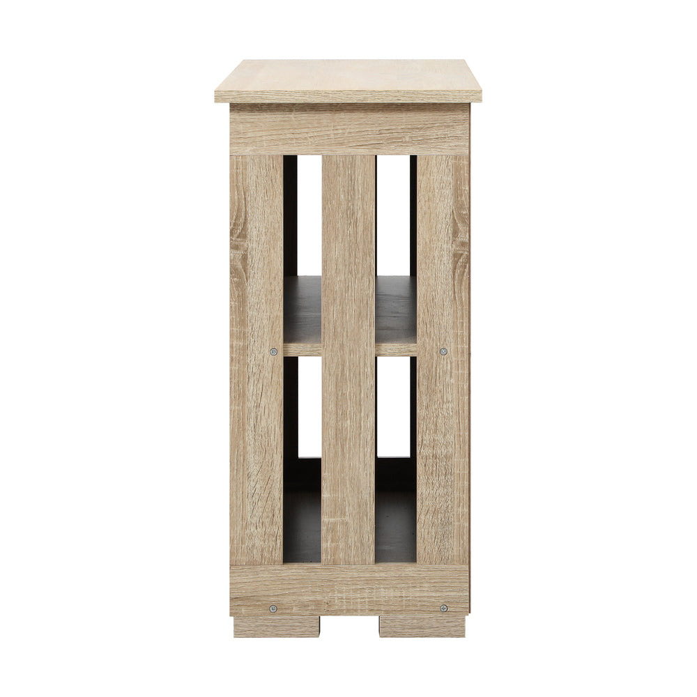 Oikiture Sideboard with Sliding Doors Wooden