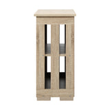 Oikiture Sideboard with Sliding Doors Wooden - 45-Degree Angle