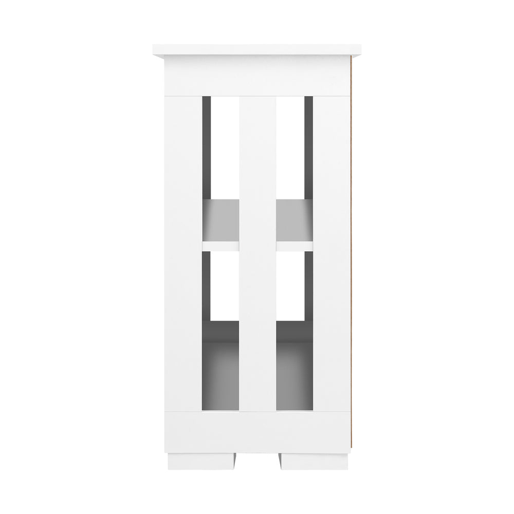 Oikiture Sideboard with Sliding Doors White