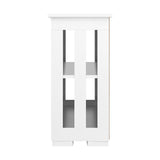 Oikiture Sideboard with Sliding Doors White - Top-Down View