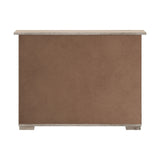 Oikiture Sideboard Buffet Glass Sliding Door Natural - Close-Up Angle