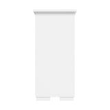 Oikiture Sideboard Buffet Glass Sliding Door White