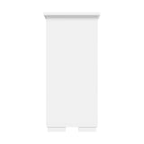 Oikiture Sideboard Buffet Glass Sliding Door White - 45-Degree Angle