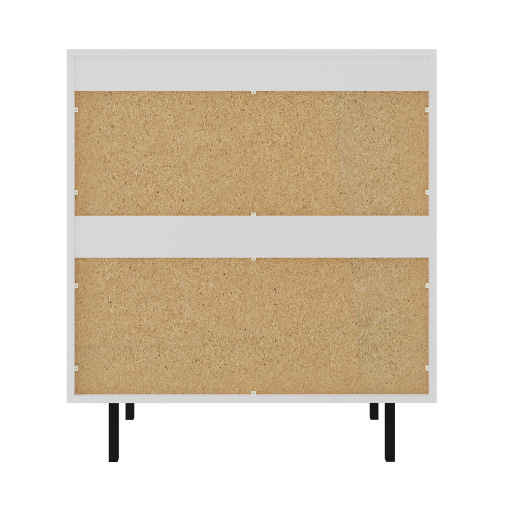 Oikiture 2x Buffet Sideboard Cupboard Glass Doors White