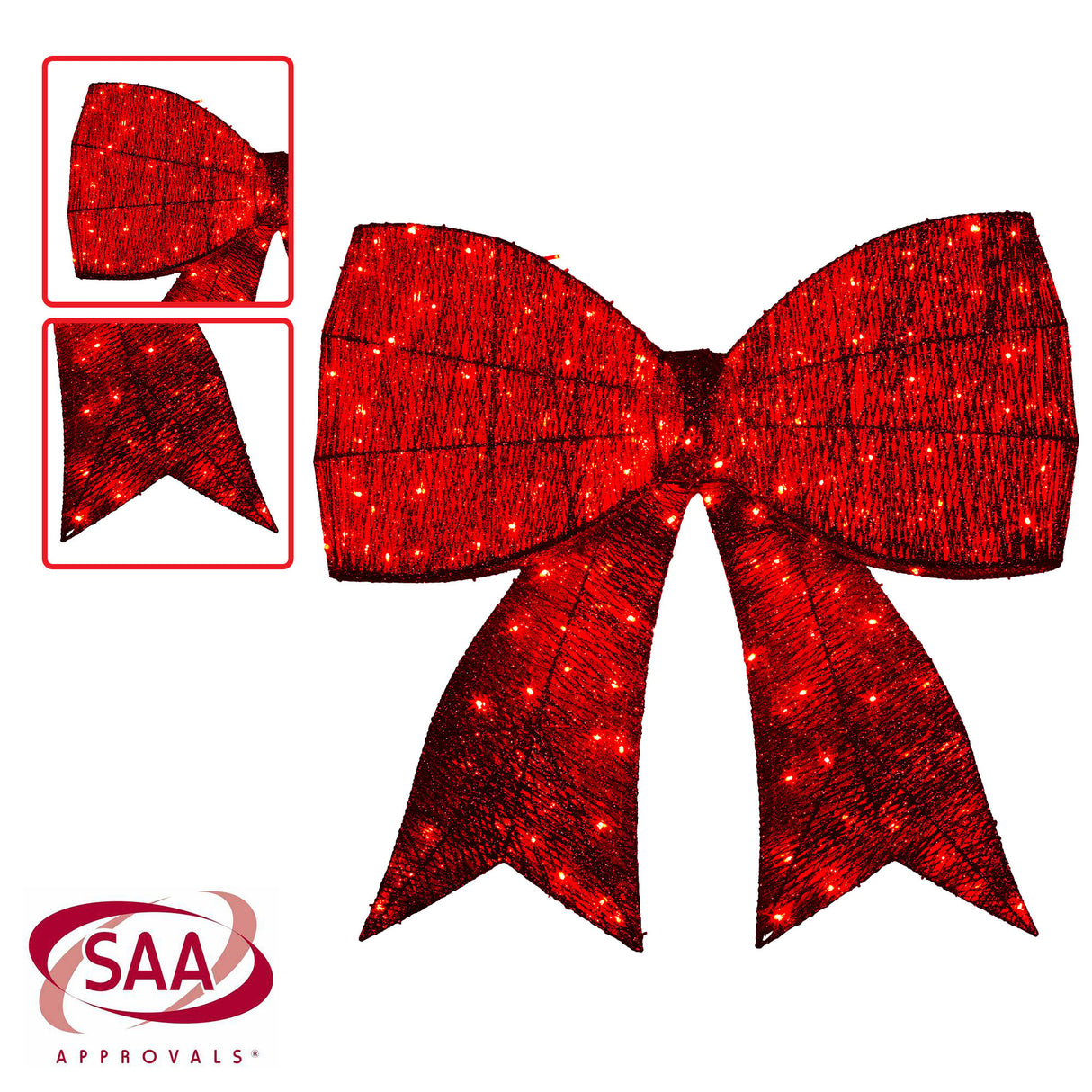 Christabelle Christmas Display Bow with LED and Twinkle Lights - 91cm