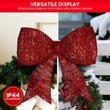 Christabelle Christmas Display Bow with LED and Twinkle Lights - 91cm - Rear View