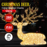 Christabelle Reindeer Christmas Display with Lights - 129cm