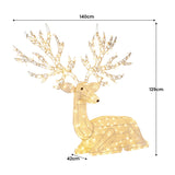 Christabelle Reindeer Christmas Display with Lights - 129cm - Top-Down View