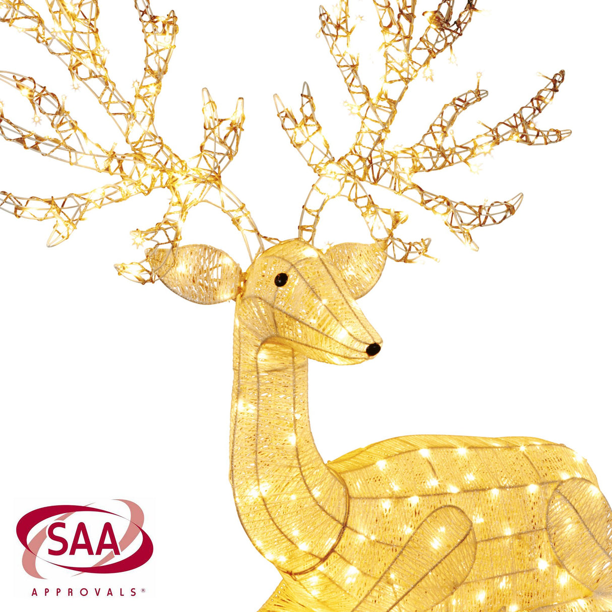 Christabelle Reindeer Christmas Display with Lights - 129cm