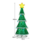 Indoor/Outdoor Tiered Christmas Tree with Lights - 205cm