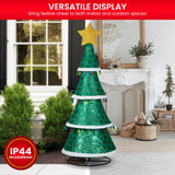 Indoor/Outdoor Tiered Christmas Tree with Lights - 205cm - Rear View