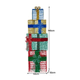 Christabelle 190cm 4-Piece Gift Stack Box Christmas Decoration Bows LED Lights Xmas Display - Side View