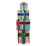 Christabelle 190cm 4-Piece Gift Stack Box Christmas Decoration Bows LED Lights Xmas Display - 45-Degree Angle