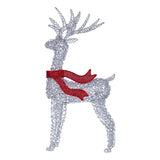 Christabelle 150cm Christmas Reindeer Display LED Lights Red Bow Aluminium Frame Xmas Decor