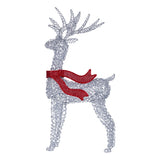 Christabelle 150cm Christmas Reindeer Display LED Lights Red Bow Aluminium Frame Xmas Decor - 45-Degree Angle