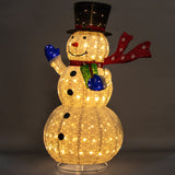Christabelle Christmas Snowman with Twinkle Lights White Indoor Outdoor 180cmH - Front View