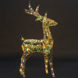 Christabelle Christmas Reindeer Twinkle Lights & Iridescent Finish Indoor/Outdoor - Side View