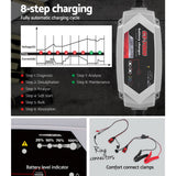 12V Automotive Car Battery Charger 24V 7Amp Vehicle Truck Chargers AGM - 45-Degree Angle