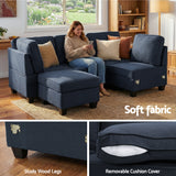 Artiss Modular Sofa Chaise Set 5-seater Dark Grey