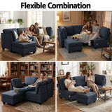 Artiss Modular Sofa Chaise Set 5-seater Dark Grey - 45-Degree Angle