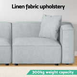 Artiss Modular Sofa Chaise Set 2-Seater Grey - Top-Down View