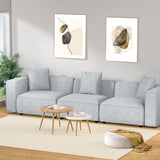 Artiss Modular Sofa Chaise Set 3-Seater Grey - Close-Up Angle