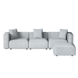 Artiss Modular Sofa Chaise Set 4-Seater Grey - Side View